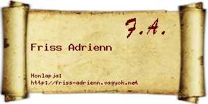Friss Adrienn névjegykártya
